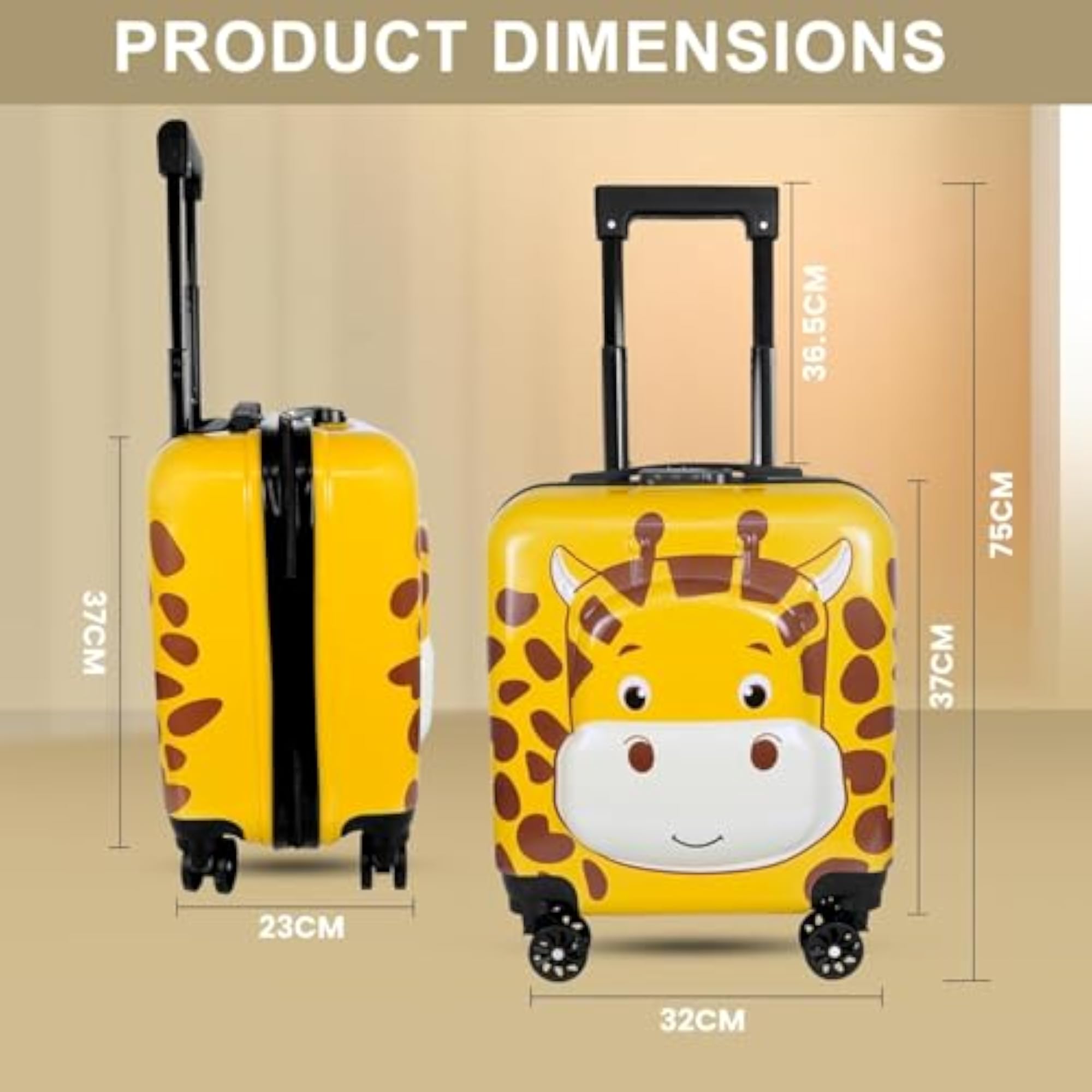 Storite Polycarbonate 8 Wheels 15 Inches Kids Trolley Bag