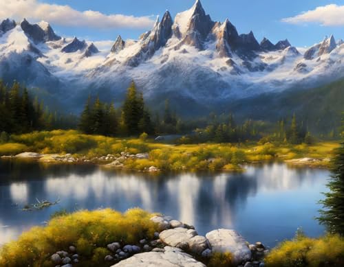 Affiches sur toile de paysage 58x90 cm SERENDIPITP pour habiller un mur vide sans cadre