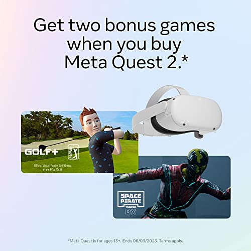 Meta Quest 2 — Advanced All-In-One Virtual Reality Headset — 128 Gb Get Meta Quest 2 With Golf+ And Space Pirate Trainer Dx Included #TOP1