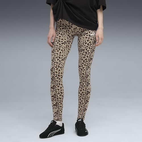 PUMA Legging à imprimé animal Essentials Femme XS, Toasted Almond Beige
