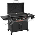 Blackstone 2309 Iron Forged 36” Omnivore Griddle with X-Braced Hood and Enclosed Cabinet, Powder Coated Steel, Black
