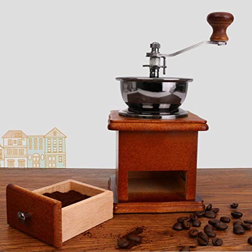 1 Stücke Manuelle Kaffeemühle Bohnen Mühle Mini Hand Gemahlener Kaffee Mit Griff Und Schublade Für Home Office Braun… – Bild 7