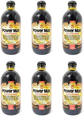 Power Malt Extra Energy Alcohol Free Malt Beverage (6 Pack, Total of 1980mL)