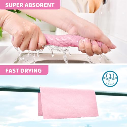 Image of HASTHIP Microfiber Cleaning Cloth Roll 15 Count 25x40cm Absorbent