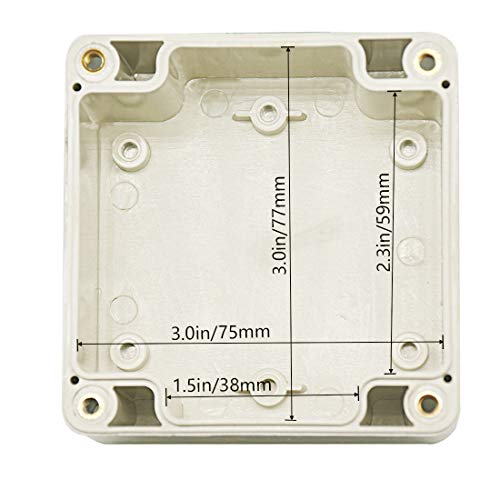 Zulkit Junction Box Abs Plastic Dustproof Waterproof Ip65 Universal Electrical Boxes Project Enclosure Gray 3.3 X 3.2 X 2.2 Inch (83 X 81 X 56 Mm) #TOP4