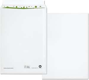 10 St. Papprückwandtaschen C4 Weiß Mit Fenster