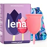 Lena Menstrual Cup - Reusable Period Cup - Tampon and Pad Alternative - Regular Flow - Small - Pink