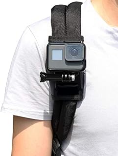 Backpack Shoulder Strap Mount Camera Holder with 360 Rotation J Hook + 1/4