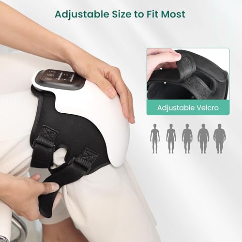 Image of Snailax Cordless Knee Massager with Heat, Red Light & Vibration Knee Wrap