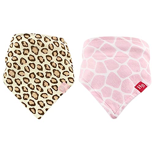 Hudson Baby Unisex Baby Cotton Bandana Bibs, Animal Print, One Size
