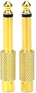 NANYI 6.35mm 1/4 inch Male Mono TS To RCA Female Interconnect Audio Adapter conversion plug Adaptor Gold Plated-2 Pack