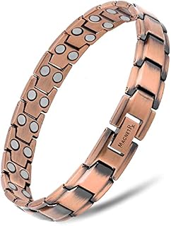 MagnetRX® Pure Copper Magnetic Bracelet - Magnetic Copper Bracelets for Men - Adjustable Length with Sizing Tool (Leo Style)