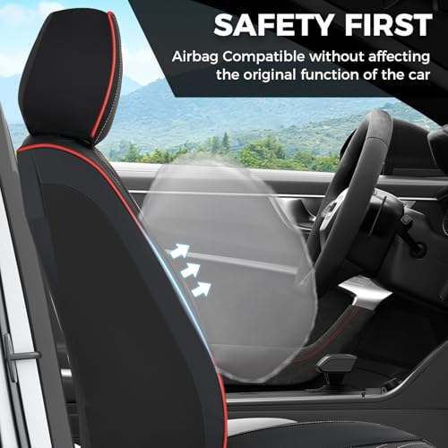 Image of FLORICH Car Seat Covers Full Set, Leather Seat Covers for Cars, Waterproof Car Seat Protector Breathable, Front and Back Seat Covers for Cars, Automotive Seat Covers Universal Fit for Most SUV Truck