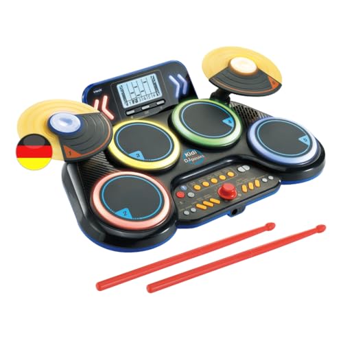 VTech Kidi DJ Drums – Elektronisches Schlagzeug mit Leuchteffekten und Lernmodus – Für Kinder von 6-12 Jahren - German Version/Deutsche Version