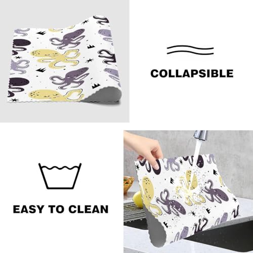 Set de table tissu Oxford lot de 4 mignon coloré lavable - 5