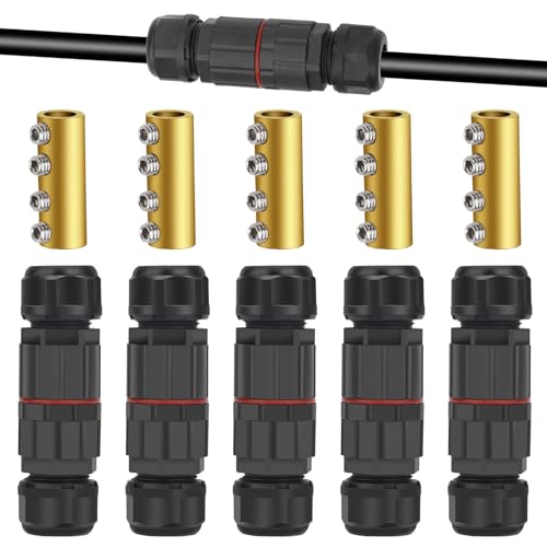 Connecteur étanche IP68 Linkstyle pour sécuriser l'éclairage du jardin en 6AWG
