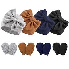 4 Pcs: Bow Hats & Mittens (Set M)