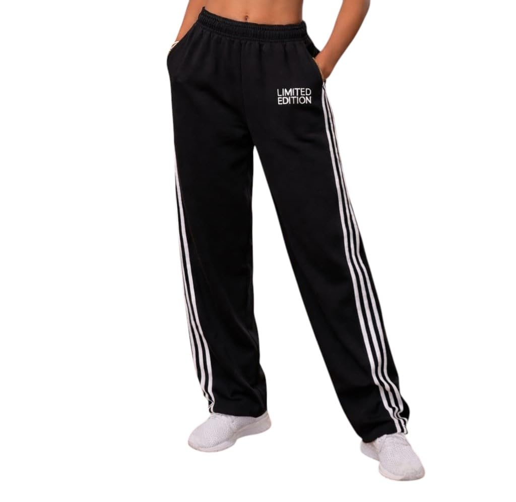 hautemoda Women Cotton Track Pants with Side Rib Design, High Rise Pajamas for Casual Wear, Lounge Wear-picture-49