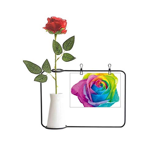 Fleur artificielle arc-en-ciel LGBT en bouteille suspendue pour déco