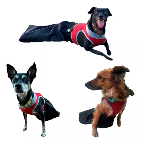 Saco de Arrasto Impermeável para Cachorro Paraplégico - Colete Ventilado com Engates Rápidos e Tela