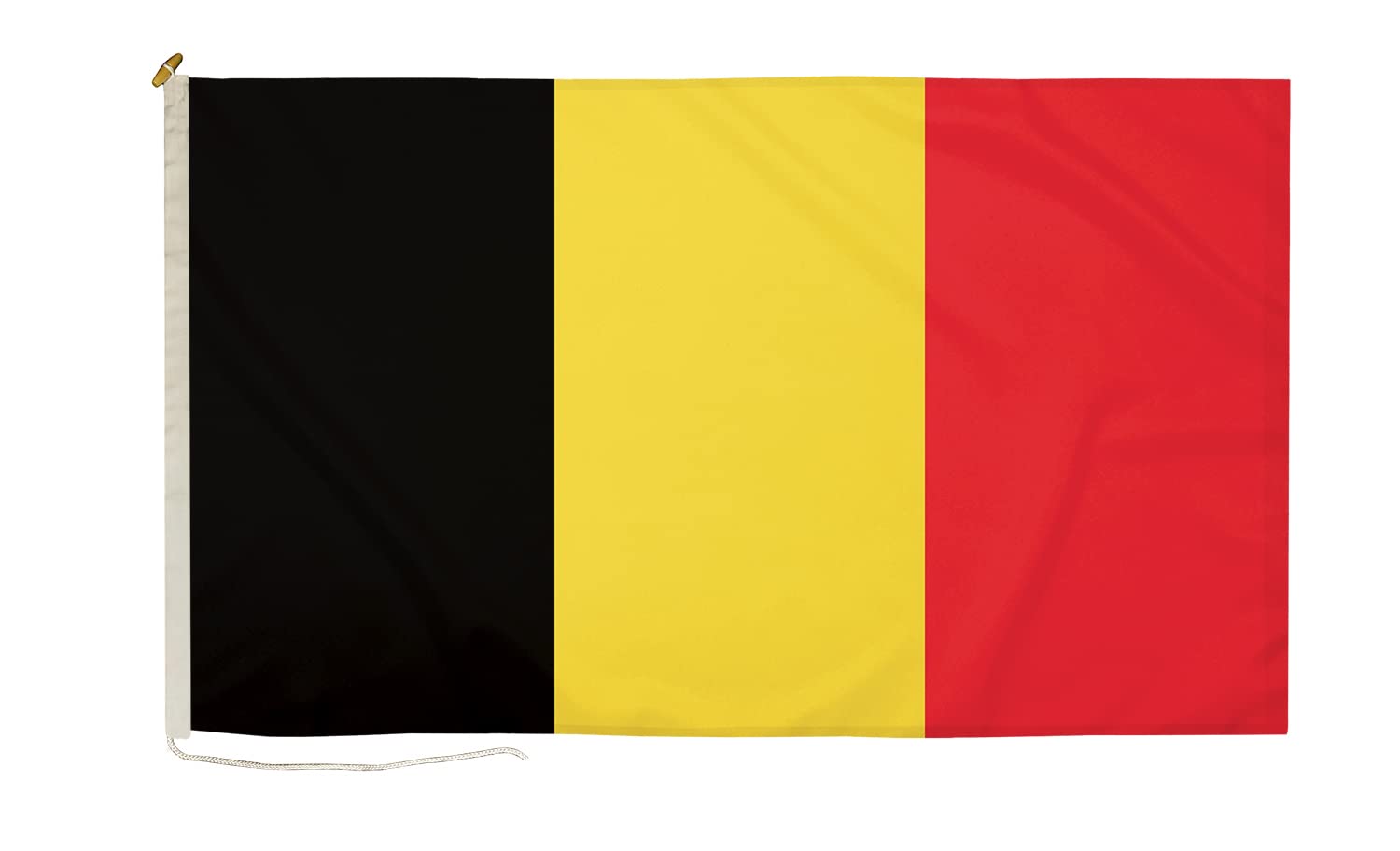 DuraFlag Belgium Small Courtesy 20x12" Rope and Toggled Premium Quality 50x30cm Flag