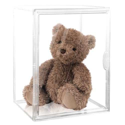 Image of Anime Figures & Game Collectibles Display Case - 4-Tier Crystal Clear Acrylic Shelves with Magnetic Dustproof Doors, 15.7" H x 11.8" D x 9.8" W, （1 Pack）