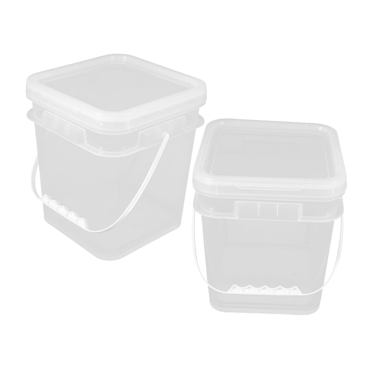 PRETYZOOM 6piezas Cubeta De De Transparente De Contenedores Portátiles para Almacenamiento De y