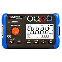 Ohm Meters 4106 Earth ResistanceTester 2 pole 3poles 4 poles method Voltage 20V Current 20mA Frequency Soil resistivity measurementRUOSHUI 4106