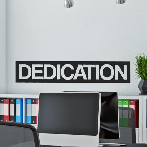 My Vinyl Story – Dedication Wall Decal – Motivational Vinyl Quote for Gym or Office, Inspirational Wall Sticker, Easy to Apply and Removable (Black, 36x7 inches)