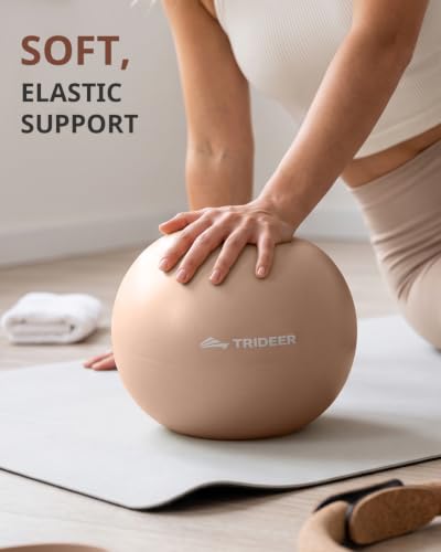 Image of Trideer 9 Inch Pilates Ball with Inflation Straw, Small Exercise Yoga Ball