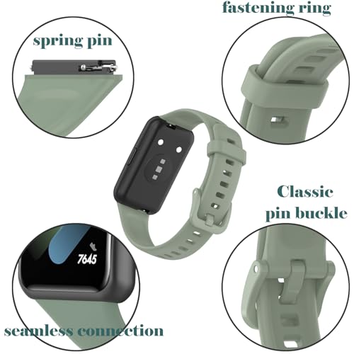 Correas compatibles con Huawei Band 7, pack 3 de silicona miniatura 4