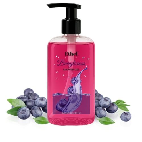 Image of Ethel Body Wash Refreshing Shower Gel for Deep Cleansing, Hydrating, Moisturising, Softer & Smoother Skin | Fruity Berry Fragrance (Berrylicious)