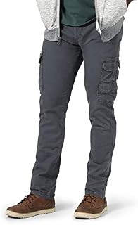 Wrangler Authentics Men's Regular Tapered Cargo, Pewter, 33W x 30L