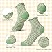 GGSTDDUP 6 Pairs Women Ruffle Striped Frilly Socks, Cute Checkered Ankle Sock for Women Cotton Knit Casual Crew Socks Size 5-9