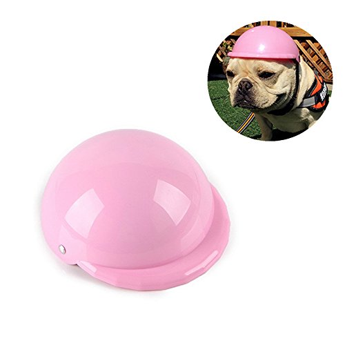 IAMUQ Dog Helmet, Cool Black Pet Hat Funny Dog Helmet Sun Rain Protection