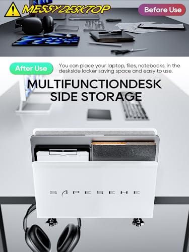 Soporte para Laptop Bajo Escritorio con Organizadores y Ganchos miniatura 2