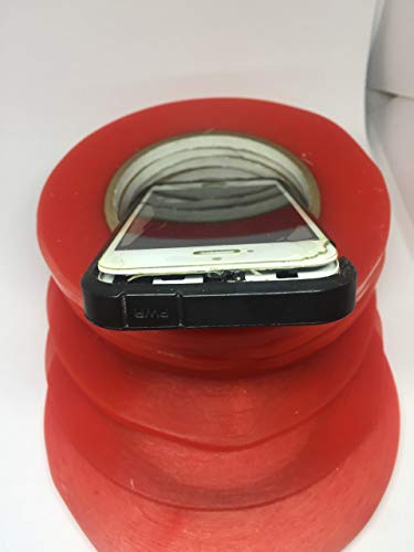 Image of 33M(36YD) Cell Phone Adhesive Heat Resistant Acrylic Double Side Adhesive Tape ROLL Clear Cell Screen Replacement Tape Phone Repair RED Liner 1 /4 inch x 60 YD Pack of 1 ROLL