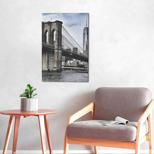 Toile murale moderne pont de Brooklyn pour mur vide - 4