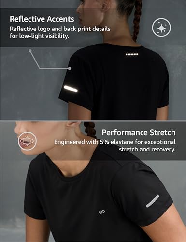 Image of Symbol Premium Women's Solid Regular Fit Sports Stretch T-Shirt | Round Neck | Raglan Sleeve | Moisture-Wicking | Activewear | Running | Gym | Plain (Available in Plus Sizes)