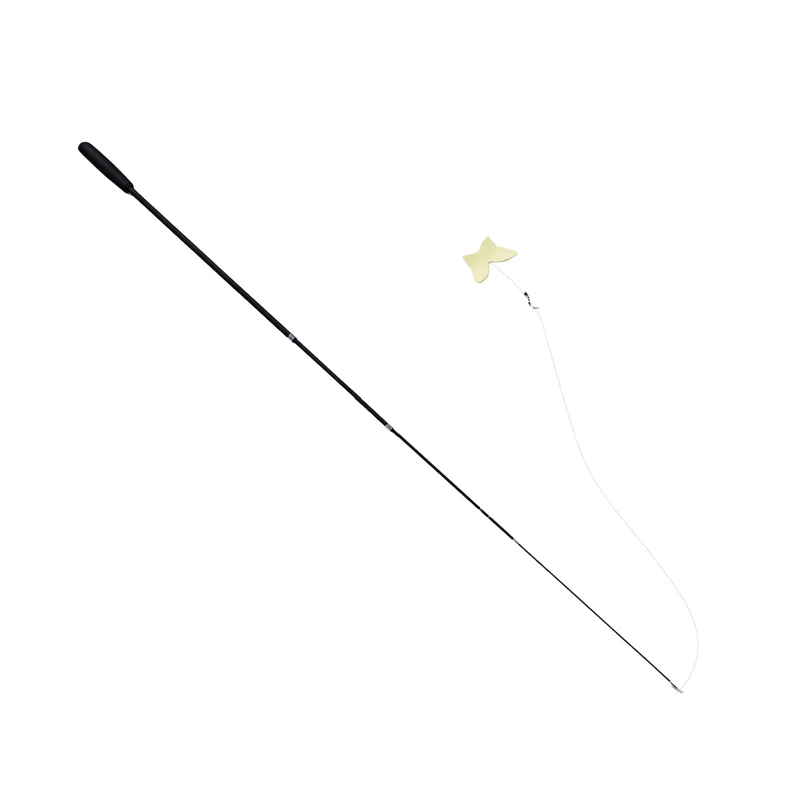 Bacchetta Teaser a Farfalla Regolabile Giocattolo da Esterno per Bambini Canna da Pesca a Farfalla Interattiva Leggera 212g