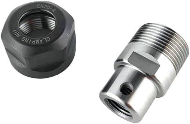 High Precision ER11 ER16 ER20 ER25 Thread Tool Post for Engraving Machine - 30000 RPM Motor Spindle Holder,1pcs(C20-ER20 (5-8 16unf))