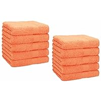 Betz Seiftücher-Set – 10 Stück 100% Baumwolle, 30x30 Cm, Orange & Altrosa