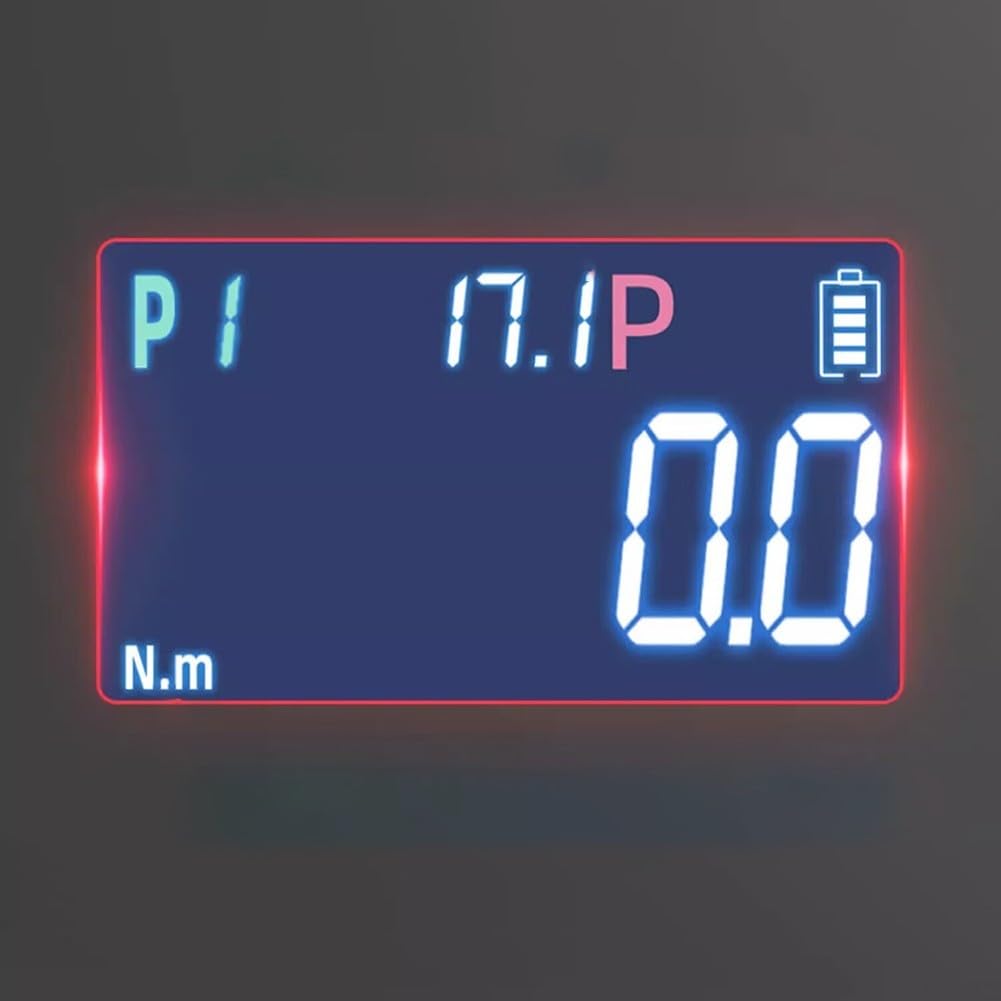 Medidor de par digital con conector de 1/2 pulgada, probador de par electrónico 0-200 Nm, pantalla multiunidad N·m/kgf·cm/lbf·in, pantalla LCD para montaje automotriz y mecánico (30 Nm)