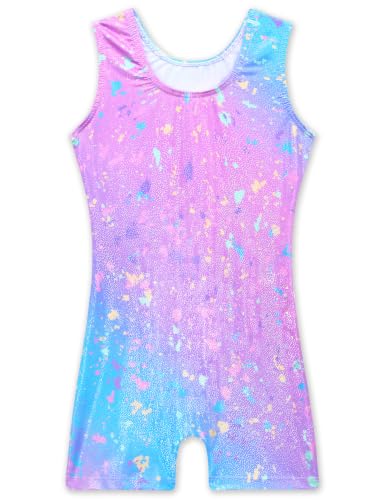 Image of TENVDA Leotards for Girls Gymnastics One Piece Biketard(Multiple Colors) | Sparkly sleeveless unitards