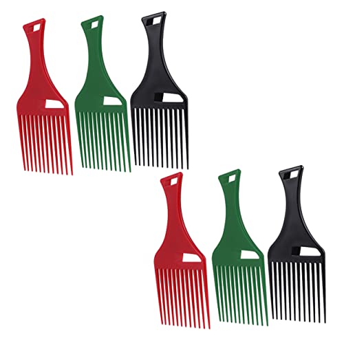 PATKAW 6 Piezas peine de cabeza de aceite cepillo resbaladizo peine anticaida peines peine de anchos para cabello ondulado peluca peine desenredar peluca peine plastico pp