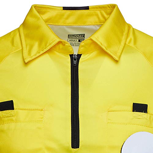 Murray Sporting Goods Pro-Style Soccer Referee Jersey - Short Sleeve | Officials Short Sleeve Soccer Referee Shirt (Yellow, X-Large) #TOP3