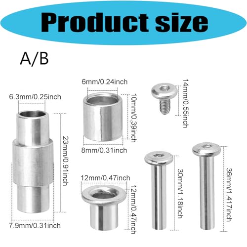 Tornillos de patín con ejes de aleación de aluminio y llave 4