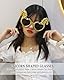 HZAOPZE 1 pcs Kreativer Einhorn-Herzbrille Dumme Lustige Party Lustige Neuheit Sonnenbrille für Party- Selfie- Requisiten, Gold
