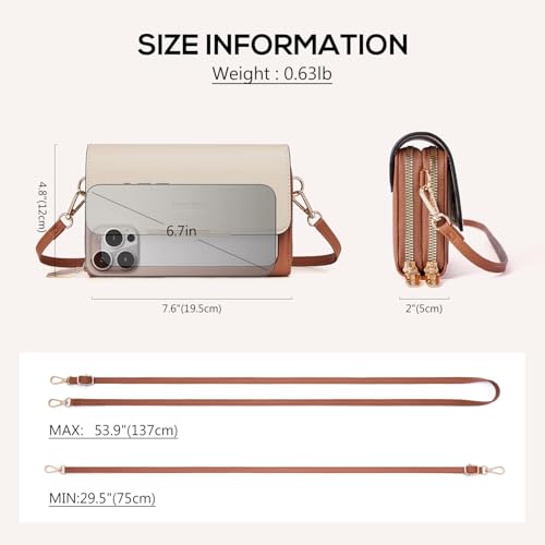 Image of Roulens Small Crossbody Bag for Women,Cell Phone Purse Women's Shoulder Handbags Wallet Purse with Credit Card Slots