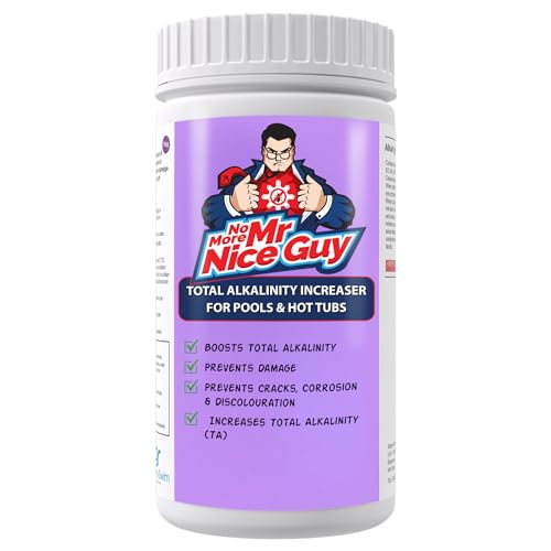 Total Alkalinity Increaser For Pools Hot Tubs & Spas 1kg Increases TA pH Levels - pH Plus pH Increaser pH Alkali Up - Total Alkalinity TA Control No More Mr Nice Guy